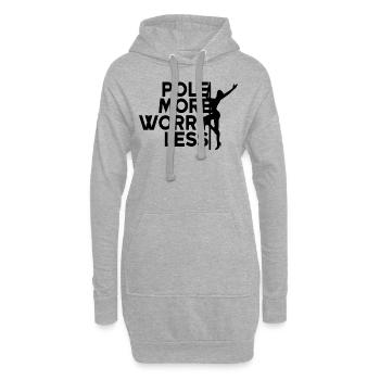 Pole Dance Stangen Geschenk Stangentanz - Hoodie-Kleid - Grau meliert - Vorne