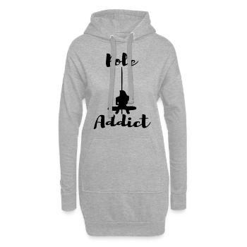 Pole Dance Stangen Geschenk Stangentanz - Hoodie-Kleid - Grau meliert - Vorne