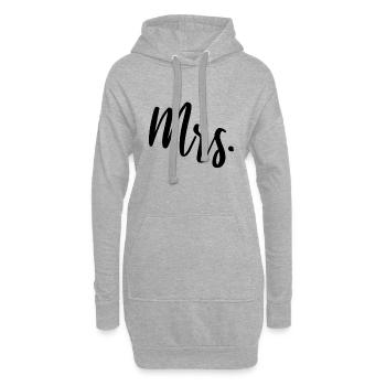 Mr & Mrs Partnerlook Geschenk - Hoodie-Kleid - Grau meliert - Vorne