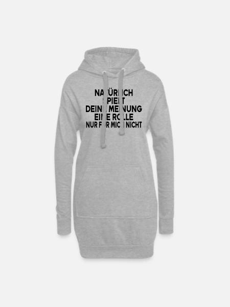 Lustige Sprüche Beleidigungen witzige Sprüche - Hoodie-Kleid - Grau meliert