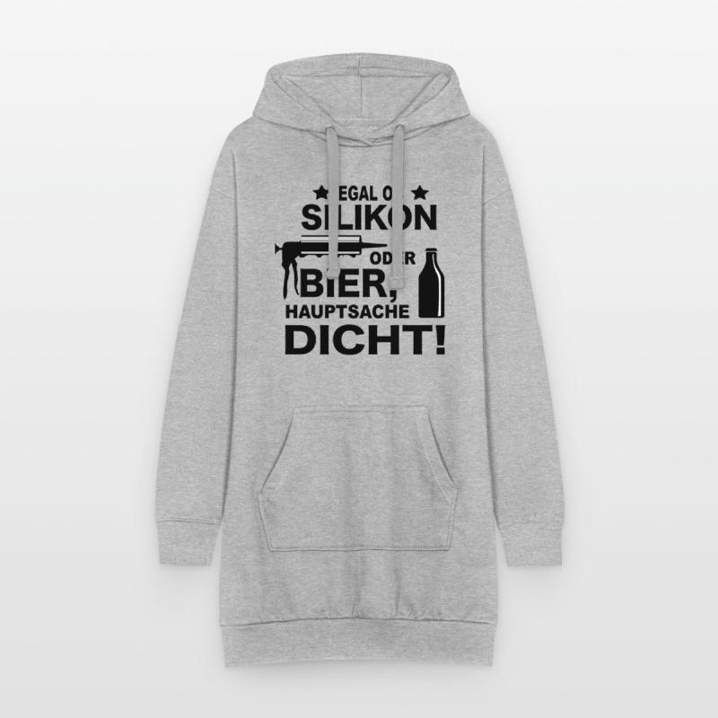 Handwerker Witze Silikon oder Bier Meme Geschenk Hoodie-Kleid