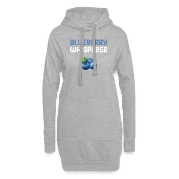 Blaubeerflüsterer, Blaubeere - Hoodie-Kleid - Grau meliert - Vorne