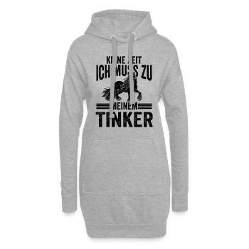 Tinker Pferd Pferdebesitzer Reitverein Reiten Gesc - Hoodie-Kleid - Grau meliert - Vorne