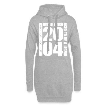 idée cadeau édition limitée 2004 - Sweat-shirt à capuche long Femme - gris chiné - Devant