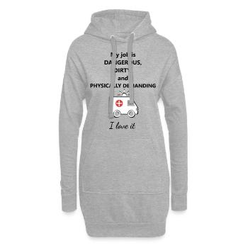 Service d'ambulance travail paramédic paramédic - Sweat-shirt à capuche long Femme - gris chiné - Devant