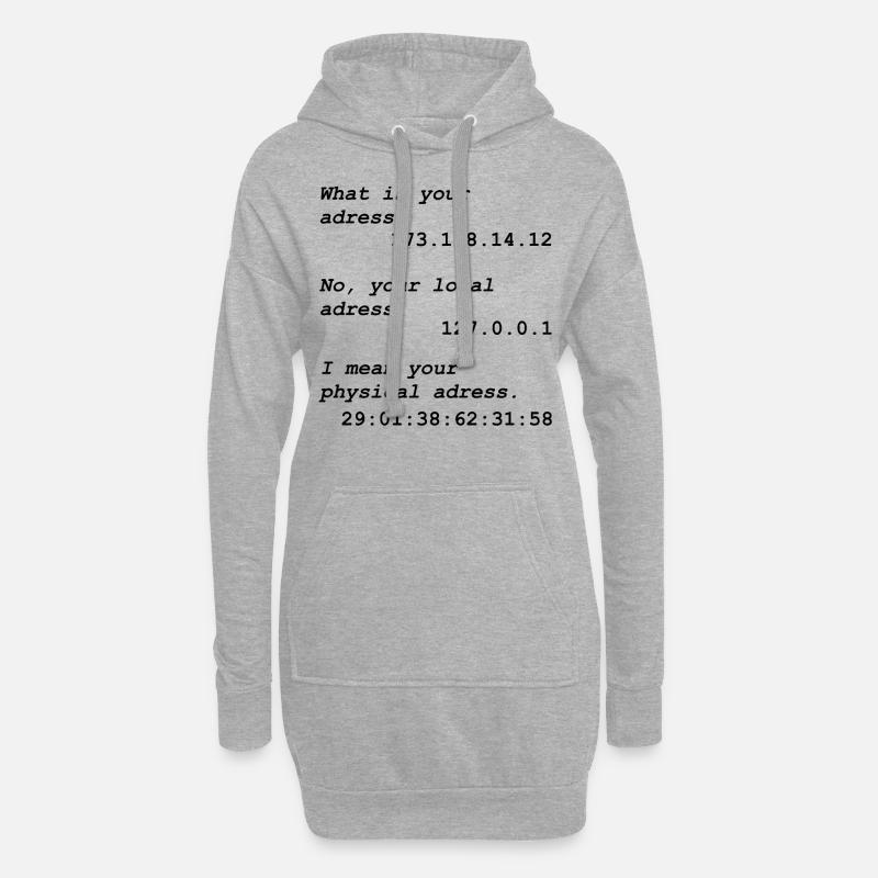 Programming Programmierer Informatiker Informatik - Hoodie-Kleid - Grau meliert
