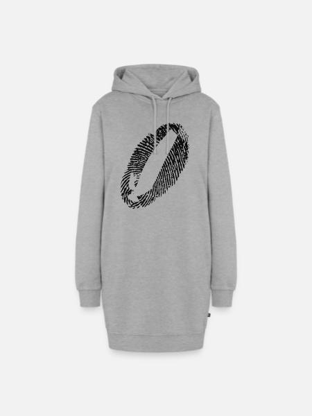 Windsurfing DNA - Hoodie-Kleid - Grau meliert