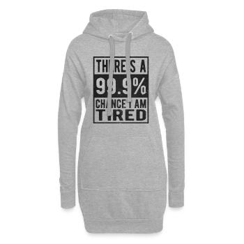 Fatigué 99% - Sweat-shirt à capuche long Femme - gris chiné - Devant