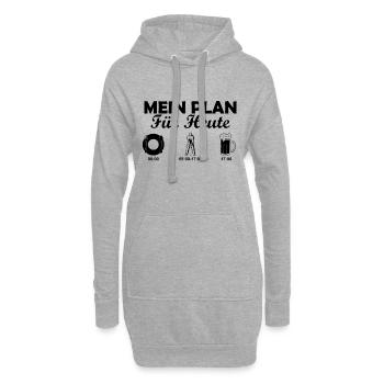 Tagesplan Golf - Hoodie-Kleid - Grau meliert - Vorne