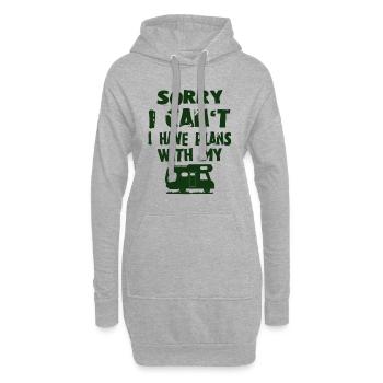 Campeur - Sweat-shirt à capuche long Femme - gris chiné - Devant