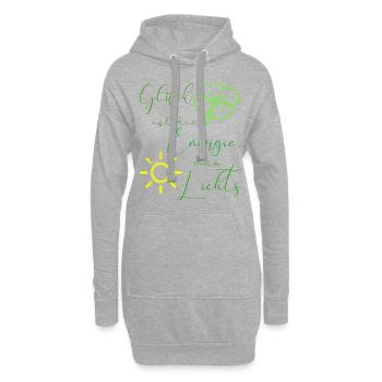 glück - Hoodie-Kleid - Grau meliert - Vorne