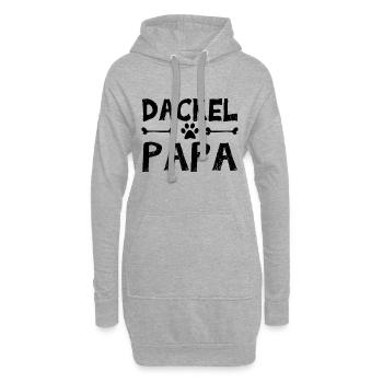 Dackel Vater - Hoodie-Kleid - Grau meliert - Vorne
