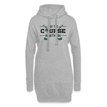 Golf Golfer Golfschläger Golfspieler Geschenk - Hoodie-Kleid - Grau meliert - Vorne