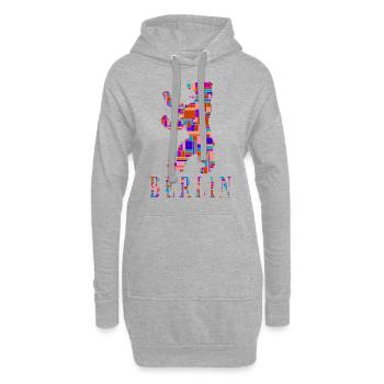 Berlin T-Shirt - Berlin Bär Shirt - I Love - Hoodie-Kleid - Grau meliert - Vorne