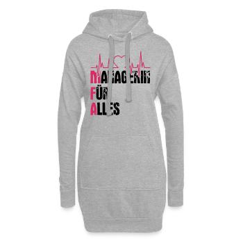 MFA Arzthelferin lustiger Spruch Mediziner - Hoodie-Kleid - Grau meliert - Vorne