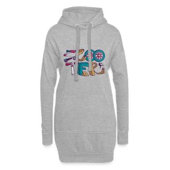 Fun Scooter Am besten für Scooter-Liebhaber - Hoodie-Kleid - Grau meliert - Vorne
