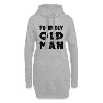 Old Man - Sweat-shirt à capuche long Femme - gris chiné - Devant