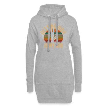 Se faire haut, c’est mon travail, arboriculteur - Sweat-shirt à capuche long Femme - gris chiné - Devant