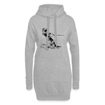 Wasserski Design - Hoodie-Kleid - Grau meliert - Vorne