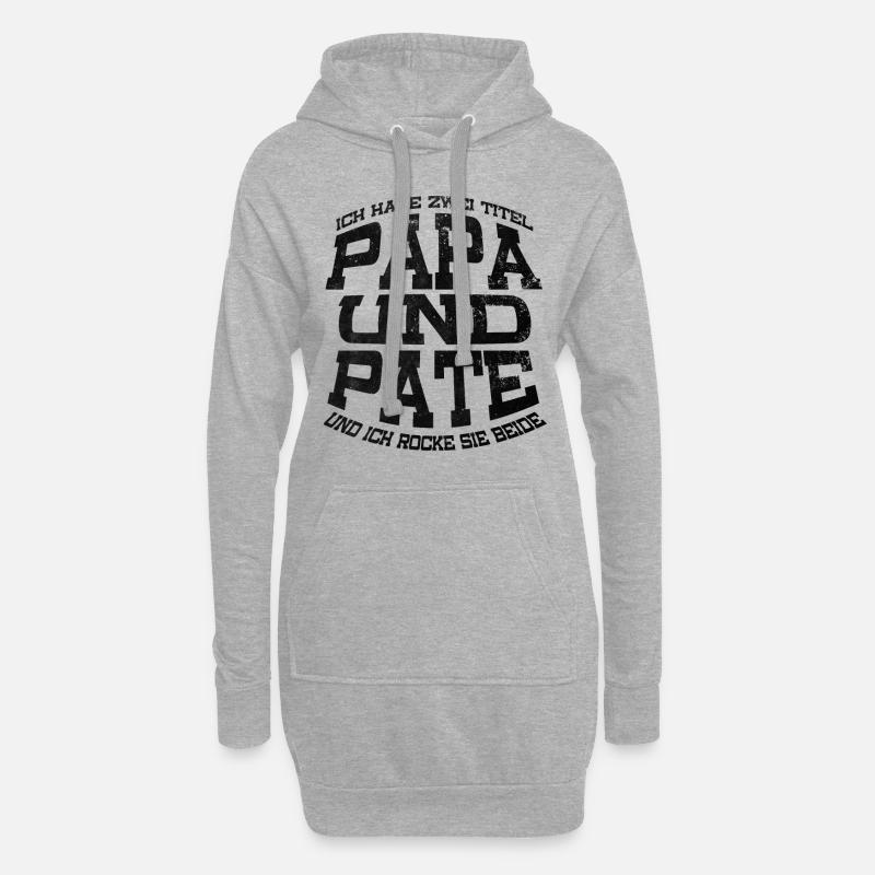 Papa Pate - Hoodie-Kleid - Grau meliert