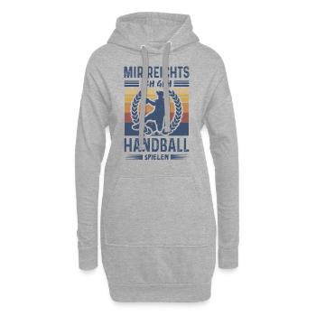 Handballer Mir Reichts Ich Geh Handball Spielen - Hoodie-Kleid - Grau meliert - Vorne