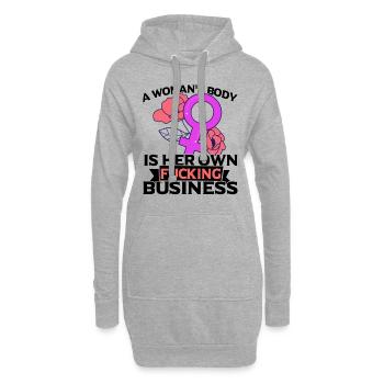 Féministe Féminisme émancipation cadeau - Sweat-shirt à capuche long Femme - gris chiné - Devant