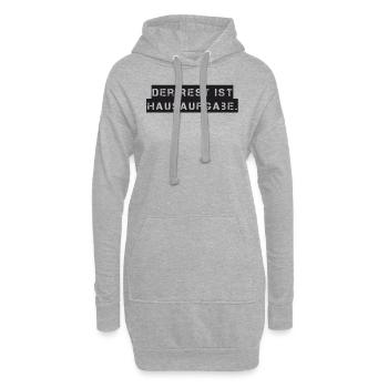 Lehrer - Der Rest ist Hausaufgabe - Hoodie-Kleid - Grau meliert - Vorne