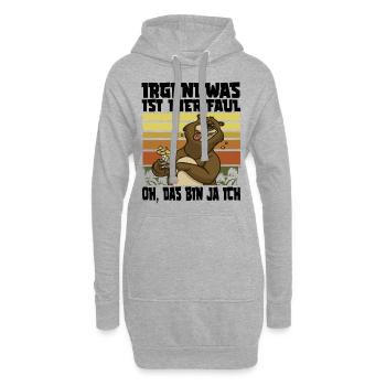 Irgendwas ist hier faul Bär Büro Bier Bären - Hoodie-Kleid - Grau meliert - Vorne
