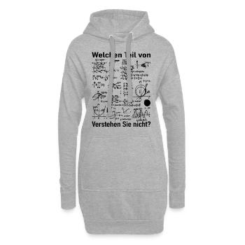 Mathe Witz - Mathematiker Mathematik Lehrer - Hoodie-Kleid - Grau meliert - Vorne