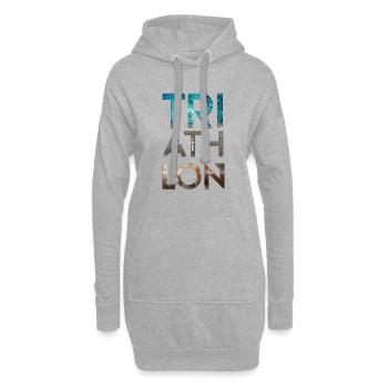 Triathlon Triathlon Natation Vélo Course - Sweat-shirt à capuche long Femme - gris chiné - Devant