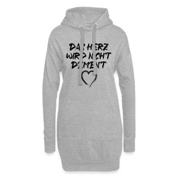 Herz Dement - Hoodie-Kleid - Grau meliert - Vorne