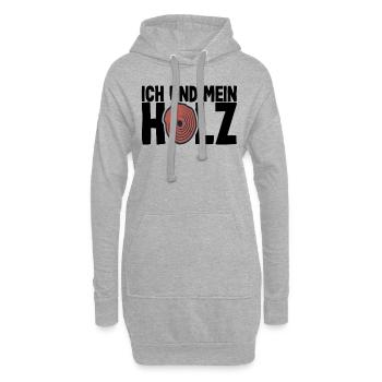 Handwerker Holzfäller Forstwirt Forstarbeiter - Hoodie-Kleid - Grau meliert - Vorne