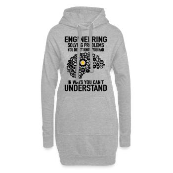 Engineer Engineering Engineer Gear Technician - Hoodie Dress - heather grey - Front