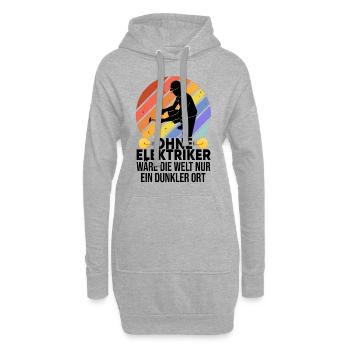 Elektriker Elektroniker Elektromeister Handwerker - Hoodie-Kleid - Grau meliert - Vorne