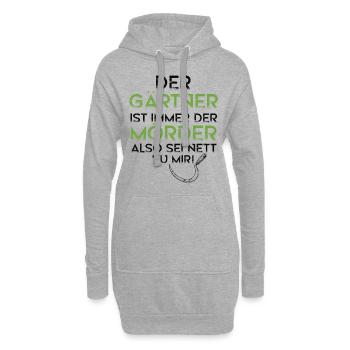 Gärtner Mörder Natur Landschaftgärtner Geschenk - Hoodie-Kleid - Grau meliert - Vorne