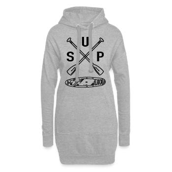 Stand Up Paddle Board - SUP Board SUP Paddel - Sweat-shirt à capuche long Femme - gris chiné - Devant