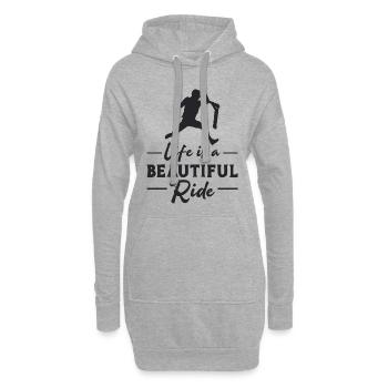 Scooter Stunt Vintage E-Scooter Retro Geschenkidee - Hoodie-Kleid - Grau meliert - Vorne