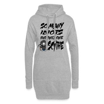 Sensenmann - So many Idiots but only one Scythe - Sweat-shirt à capuche long Femme - gris chiné - Devant