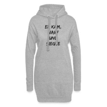 Boule - Er kam warf und siegte - Hoodie-Kleid - Grau meliert - Vorne