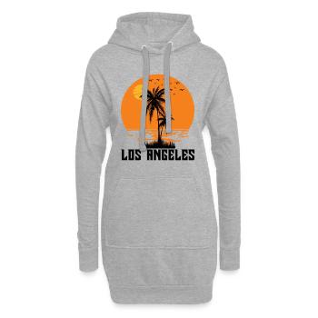 Los Angeles - Hoodie-Kleid - Grau meliert - Vorne