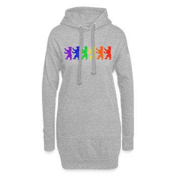 I Love Berlin - Berliner Bären - Pride Edition - Hoodie-Kleid - Grau meliert - Vorne