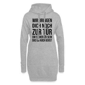 Abschiedsgeschenk Kollegen Jobwechsel - Hoodie-Kleid - Grau meliert - Vorne