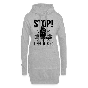 Vogelbeobachter Vogelbeobachtung Ornithologe - Hoodie-Kleid - Grau meliert - Vorne