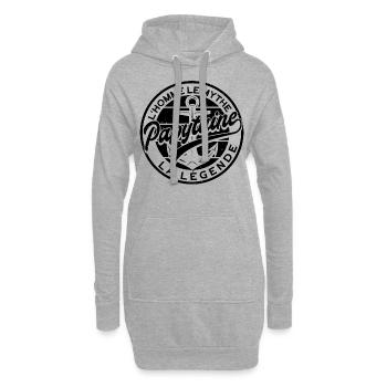 Papytaine Papy Navire Grand Pere Papou Humour - Sweat-shirt à capuche long Femme - gris chiné - Devant