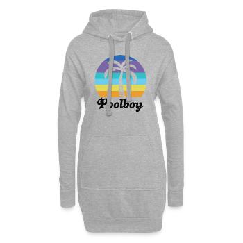 Poolboy Pool Bademeister Rettungsschwimmer - Hoodie-Kleid - Grau meliert - Vorne