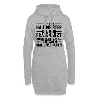 Hausmeister Hauswart Facility Manager - Hoodie-Kleid - Grau meliert - Vorne