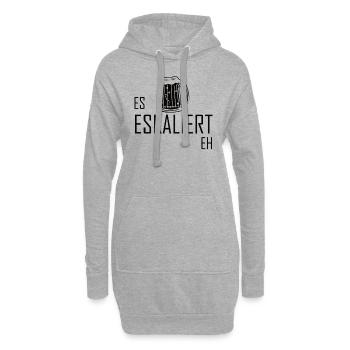Es Eskaliert Eh - Bier Mallorca Suff - Hoodie-Kleid - Grau meliert - Vorne