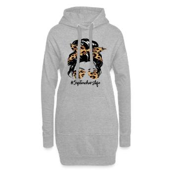 Sprachtherapie Leben Sprachpathologe - Hoodie-Kleid - Grau meliert - Vorne