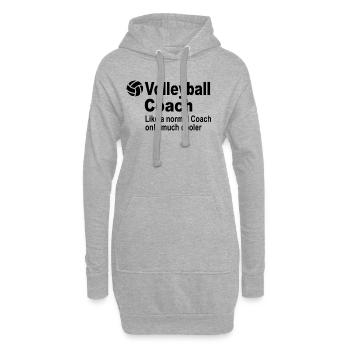 Volley-ball Coach - Beach Volley-Ball Coach - Sweat-shirt à capuche long Femme - gris chiné - Devant