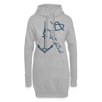küstenkind - Hoodie-Kleid - Grau meliert - Vorne